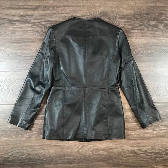 Terry Lewis Classic Luxuries Women’s Full Zip Genuine Black Leather Jacket Sz XS - Picture 6 of 6